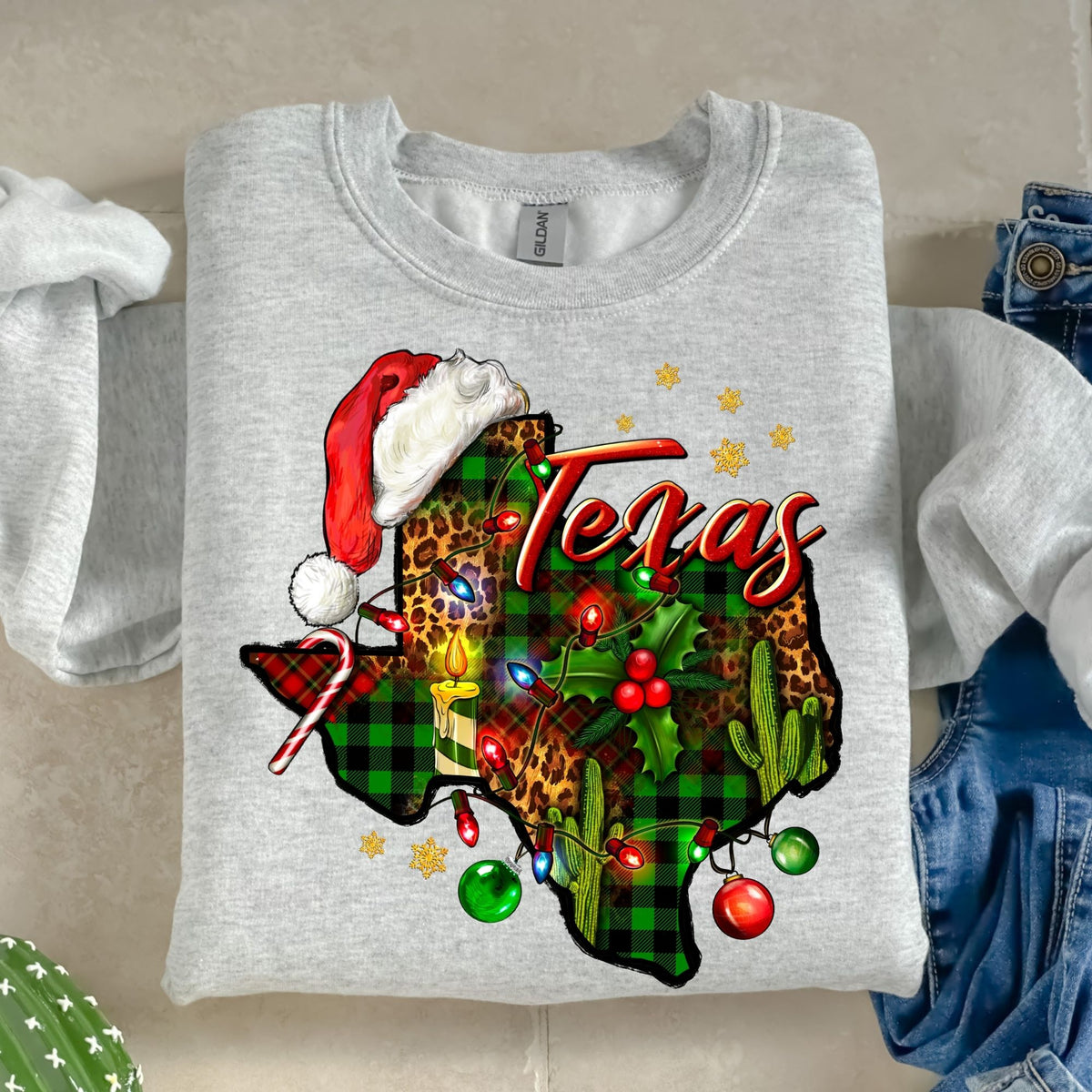 Christmas Western Texas-38591-DTF transfer