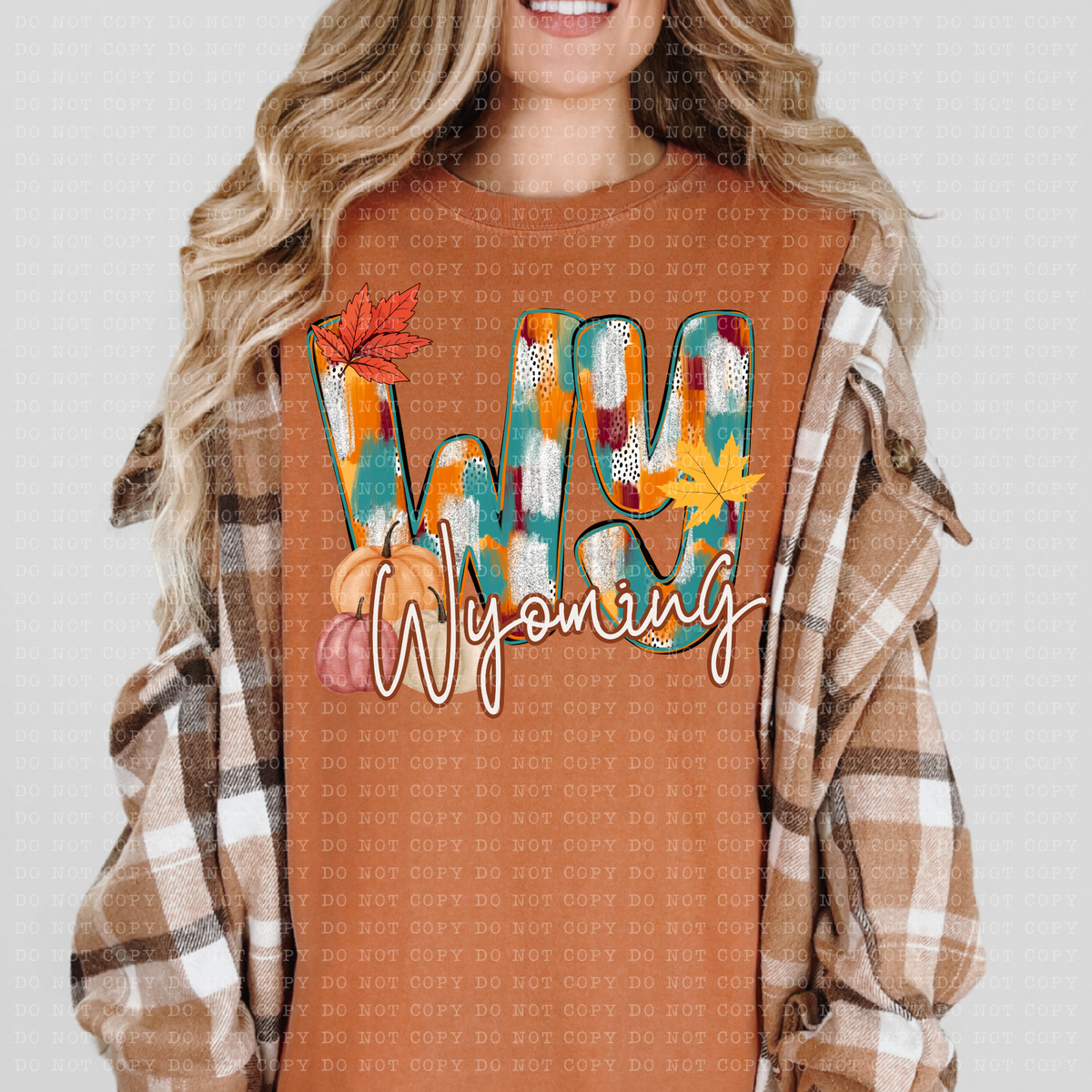 WY Wyoming Fall Watercolor 59820 DTF Transfer