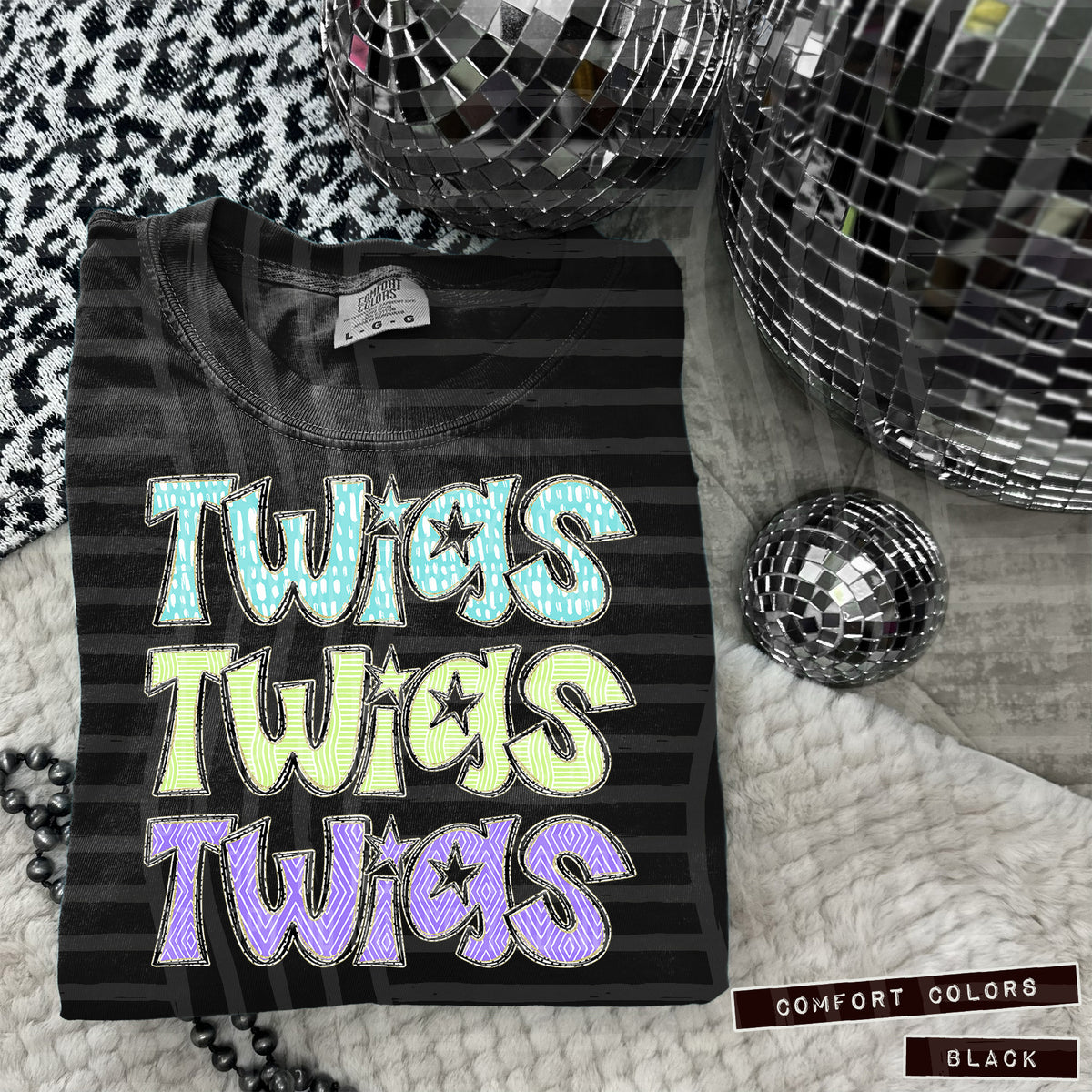 Twigs Pastel Star Stacked (Caplinger) 101693 DTF transfer