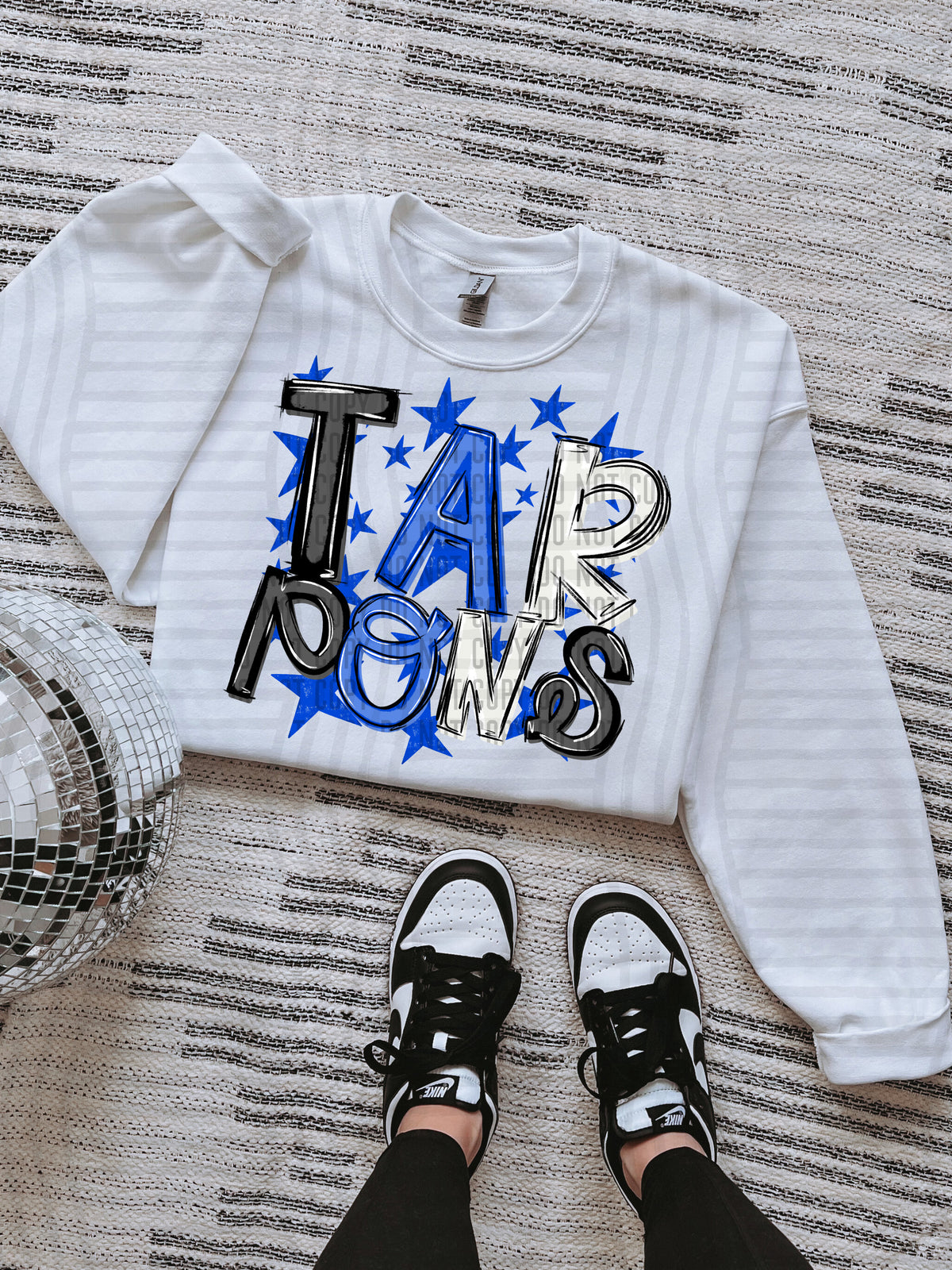 tarpons black and blue with blue stars (caplinger) DTF Transfer
