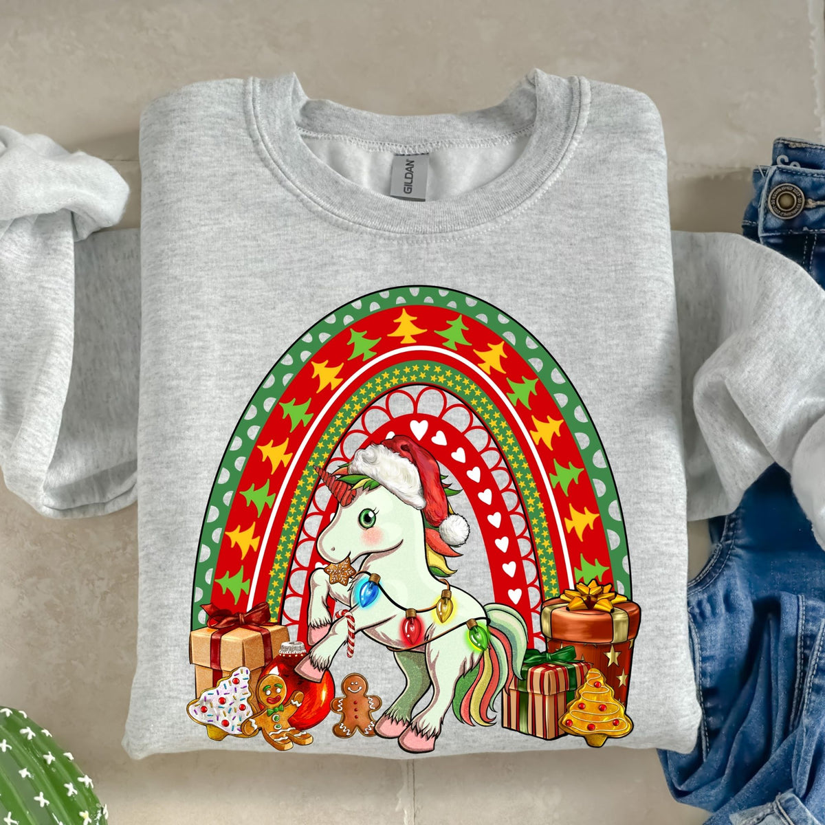 Christmas Unicorn-38590-DTF transfer