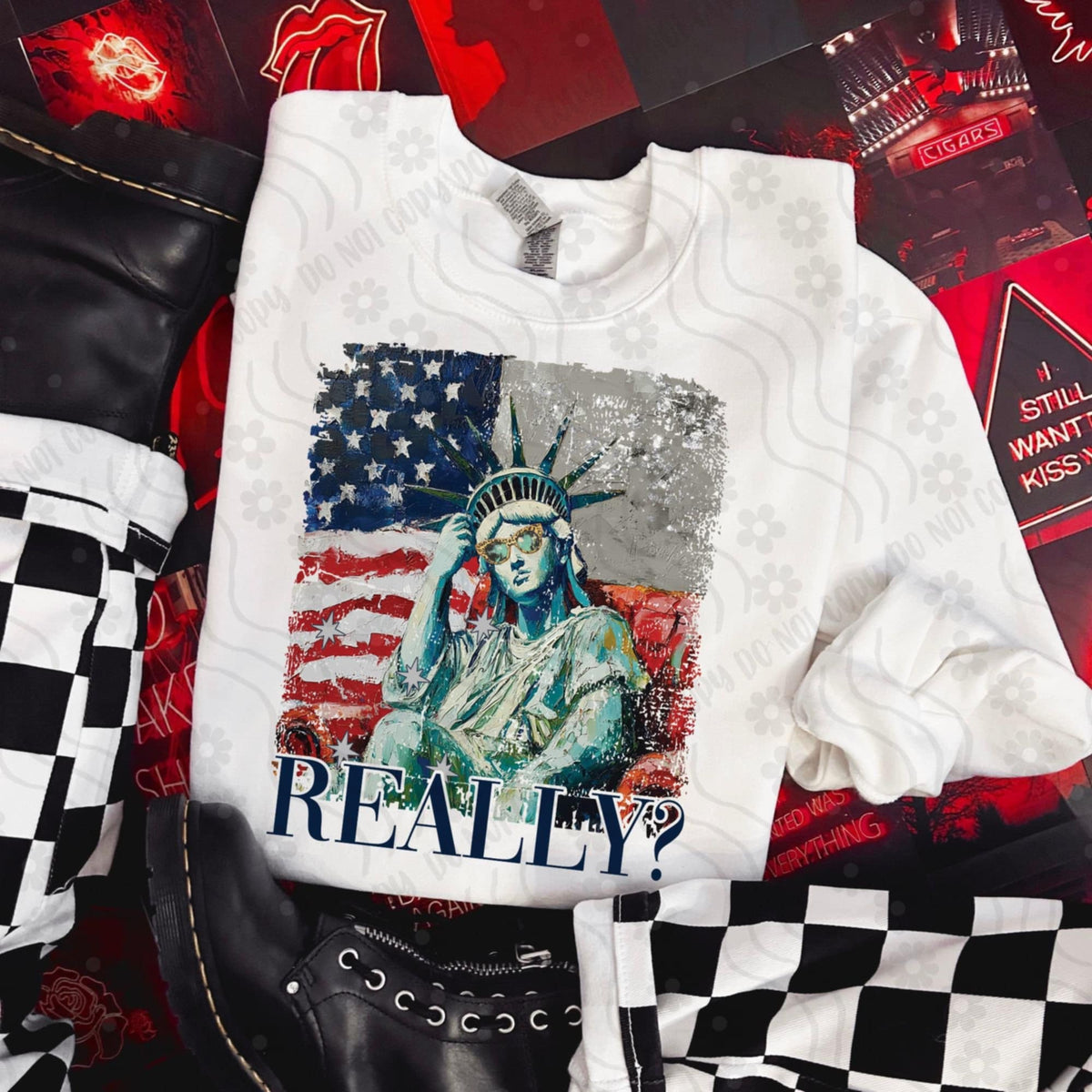 Really? statue (Dyed) 106413 DTF transfer