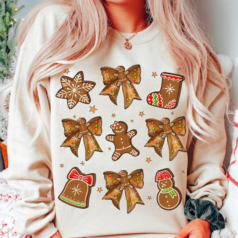 Gingerbread cookie collage 64838 DTF transfer