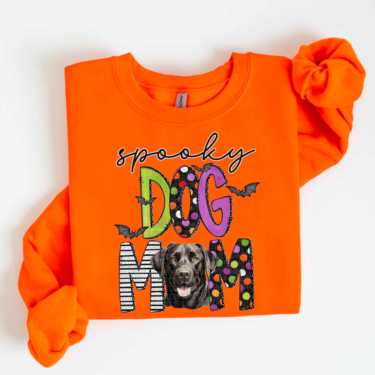 Spooky dog mom black lab 55506 DTF transfer
