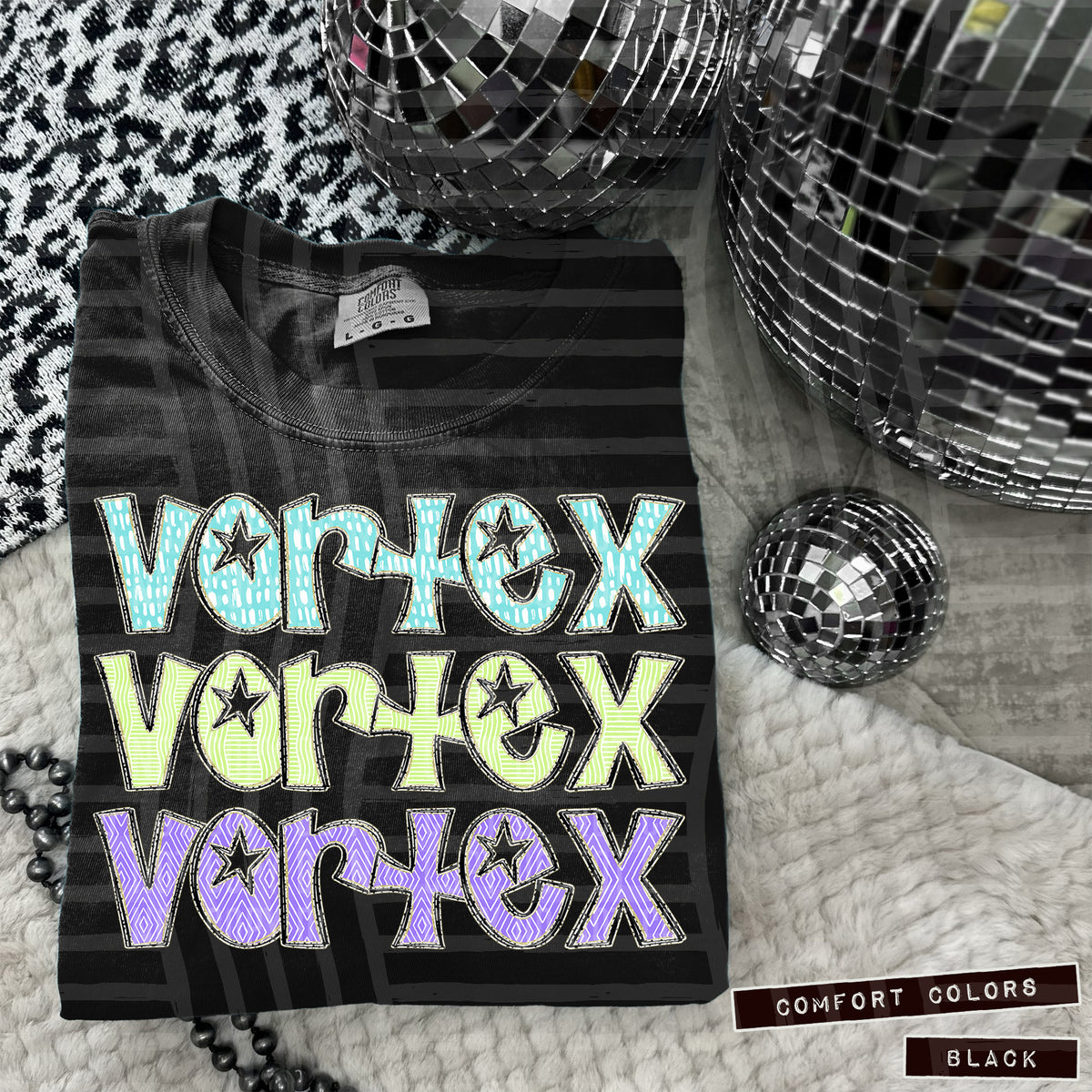 Vortex Pastel Star Stacked (Caplinger) 101695 DTF transfer