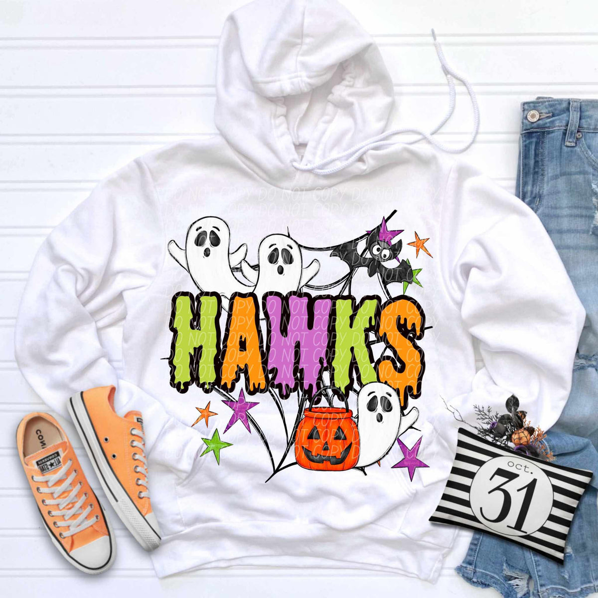 Hawks Halloween (City) DTF transfer