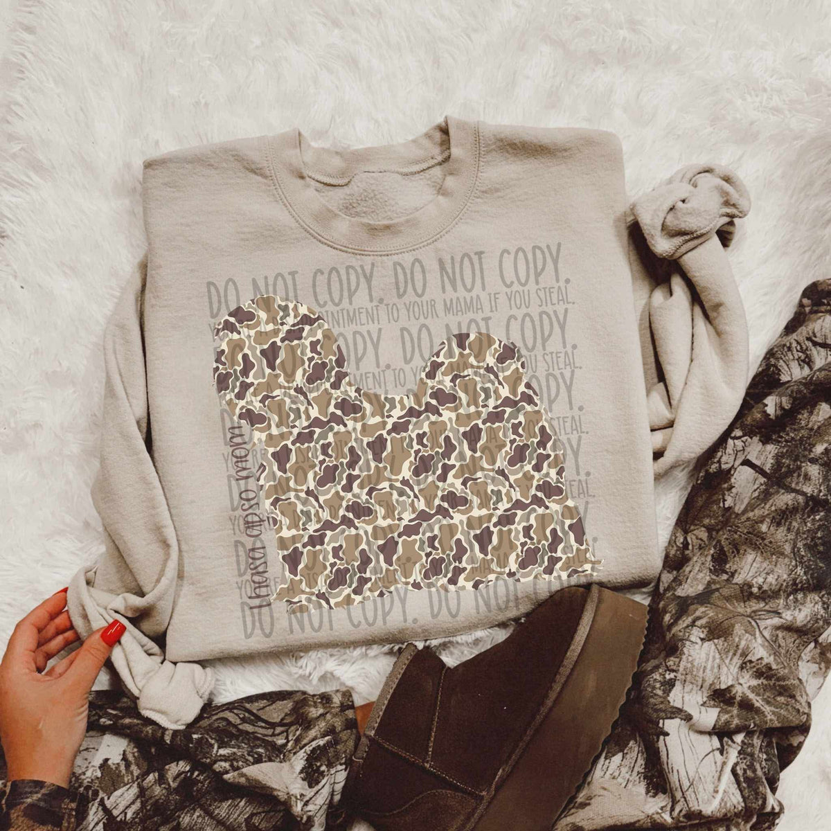 I hasa apso mom CAMO (SWD) DTF transfer