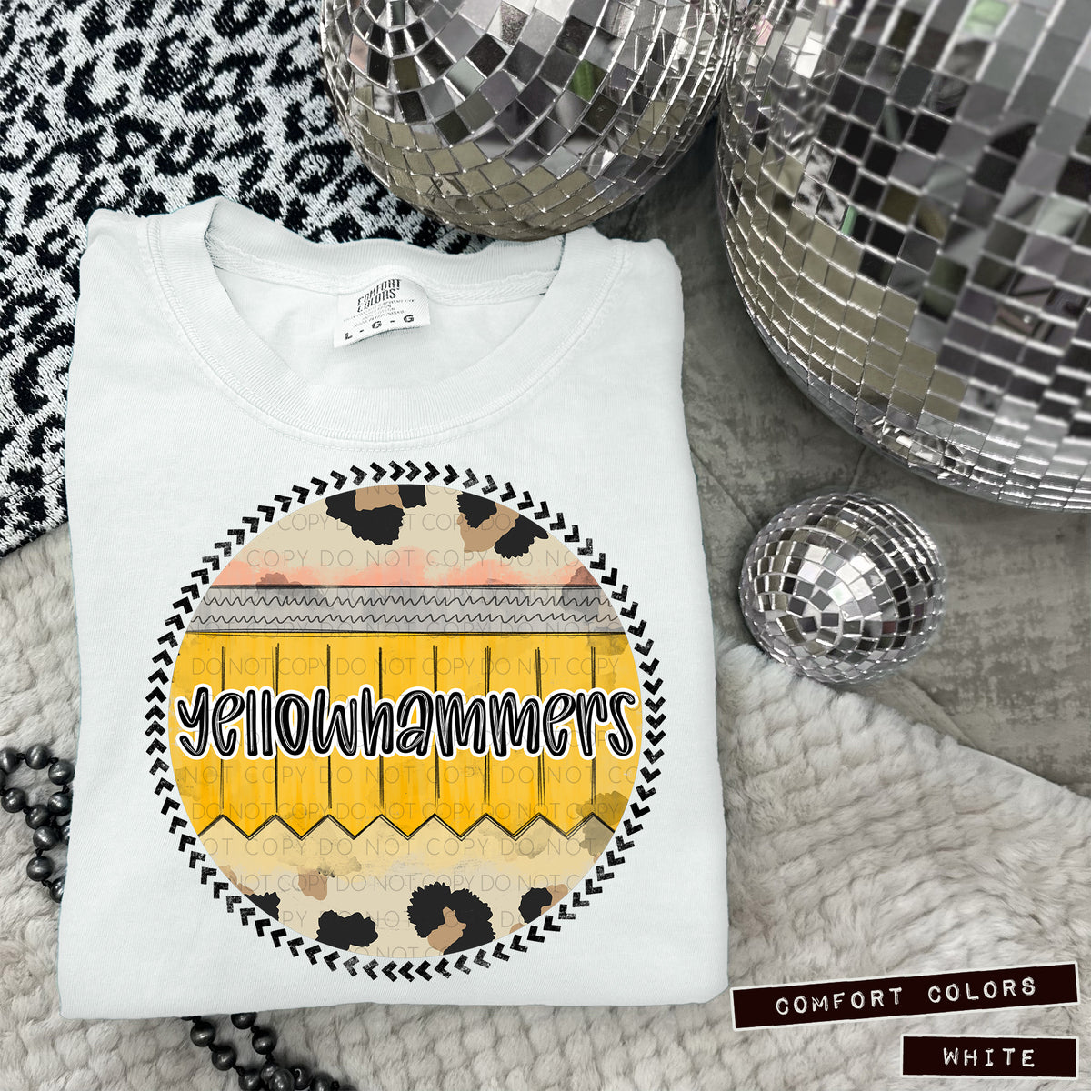 Yellowhammers Circle Pencil Background (Caplinger) DTF transfer
