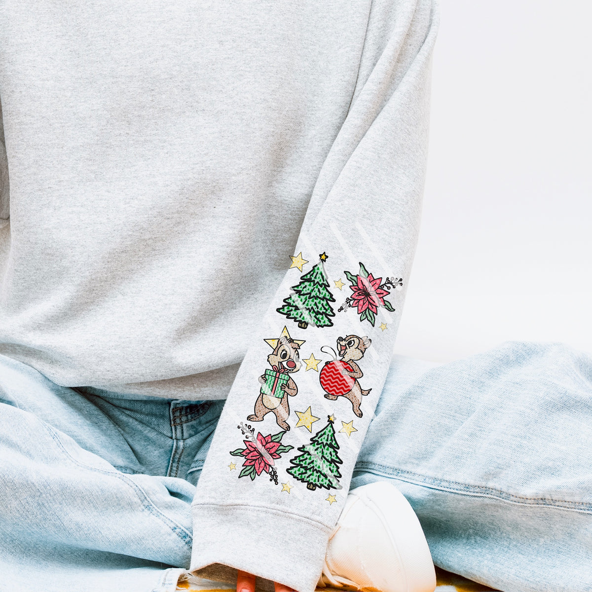 Chipmunk snowglobe SLEEVE (ss/renewed) 114480 DTF transfer