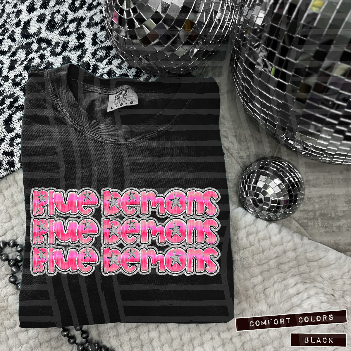 Blue Demons Pink Stacked (Caplinger) 101889 DTF transfer