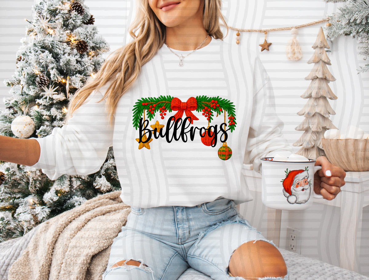 Bullfrogs Christmas Garland (caplinger) DTF Transfer