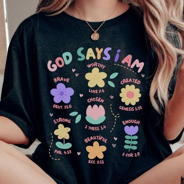 God says I am flowers (KARTA) 64060 DTF transfer
