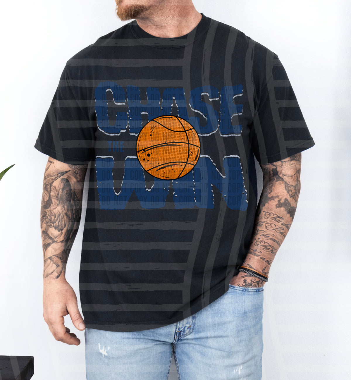 Chase the win basketball NAVY (Caplinger) DTF Transfer