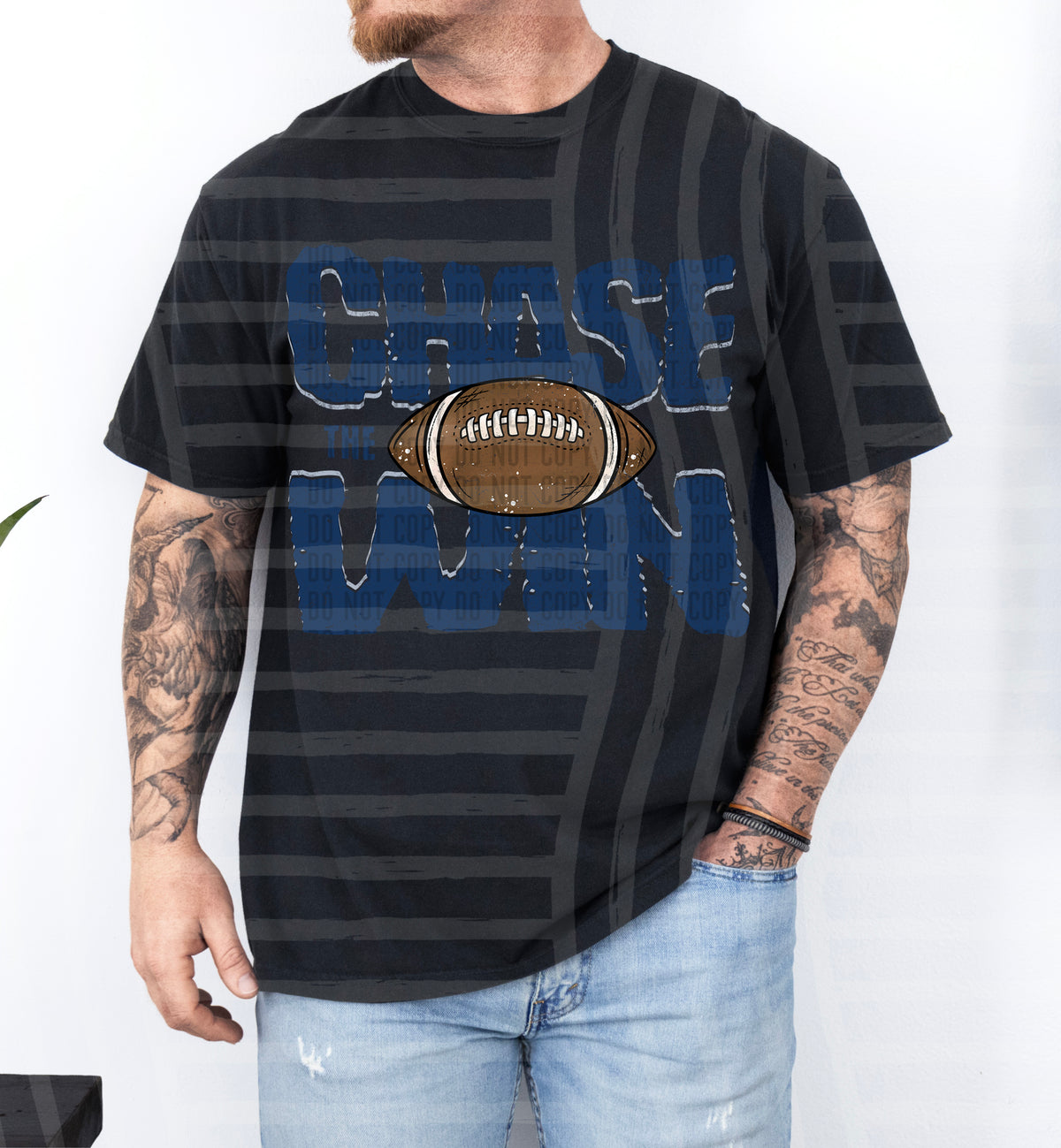 Chase the win football NAVY (Caplinger) DTF Transfer