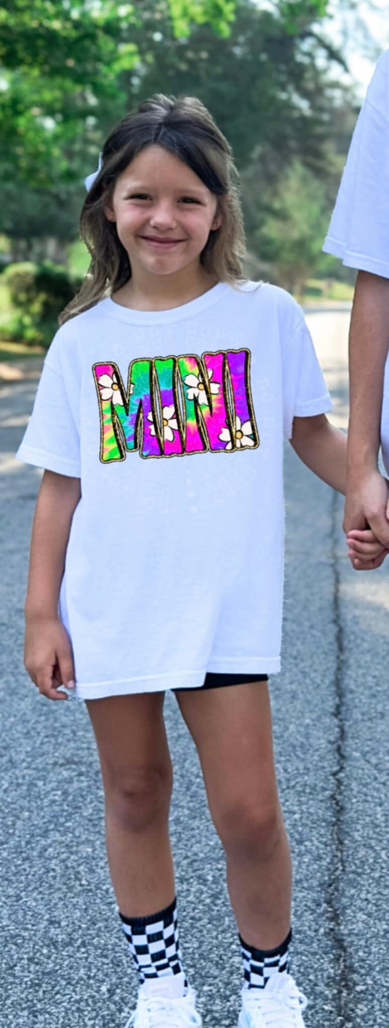 Mini tie dye with flowers (C’s) 93232 DTF transfer