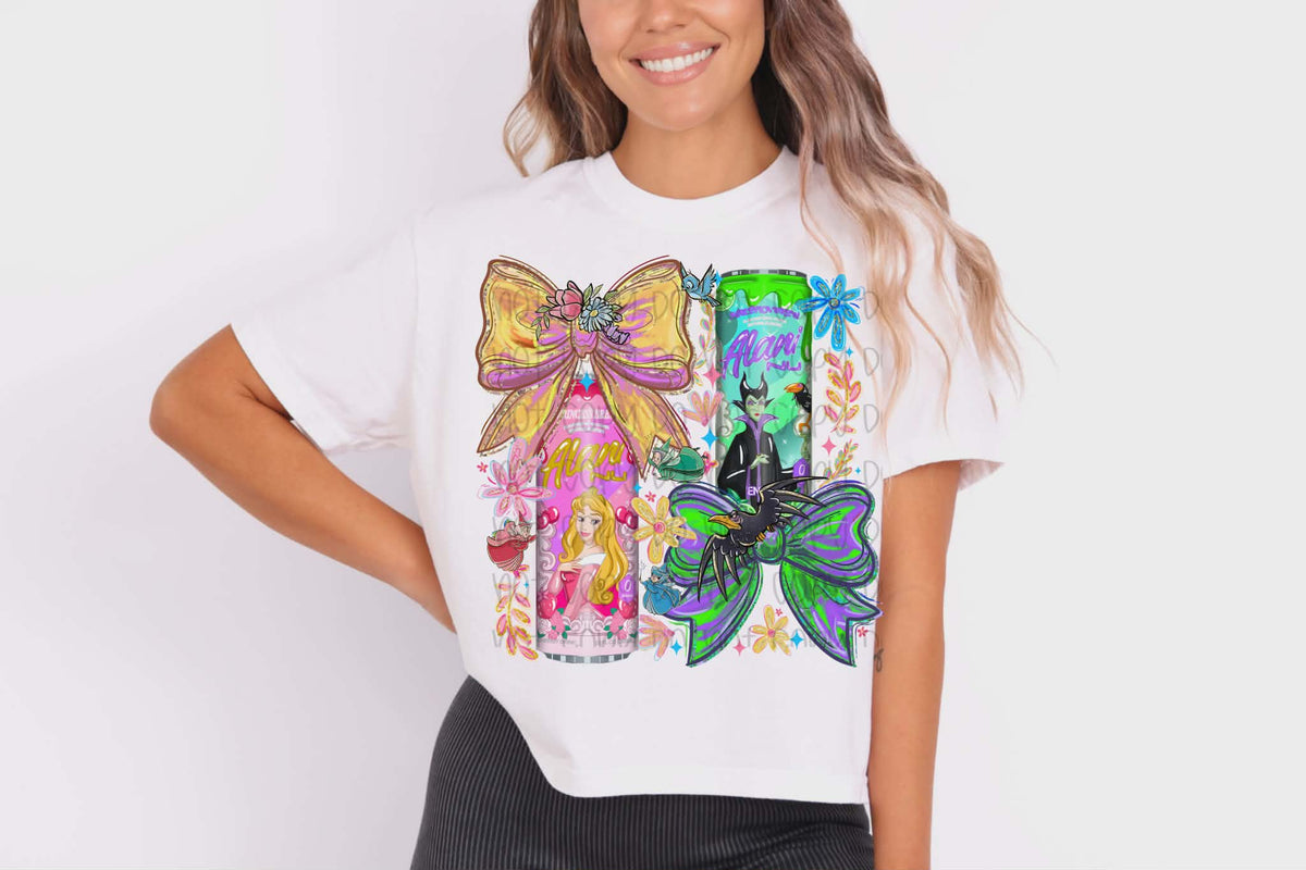 Princess Cans (yellow & pink / purple & green) (SSD) DTF Transfer