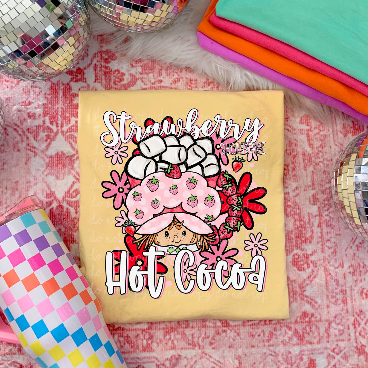 Strawberry hot cocoa 115451 DTF transfer