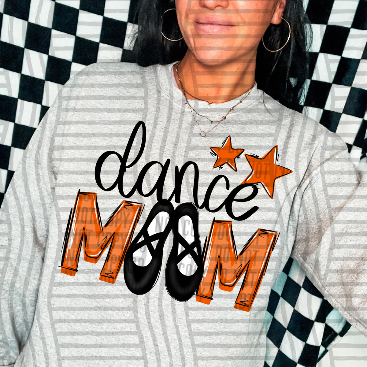 dance mom orange stars (Caplinger) DTF transfer