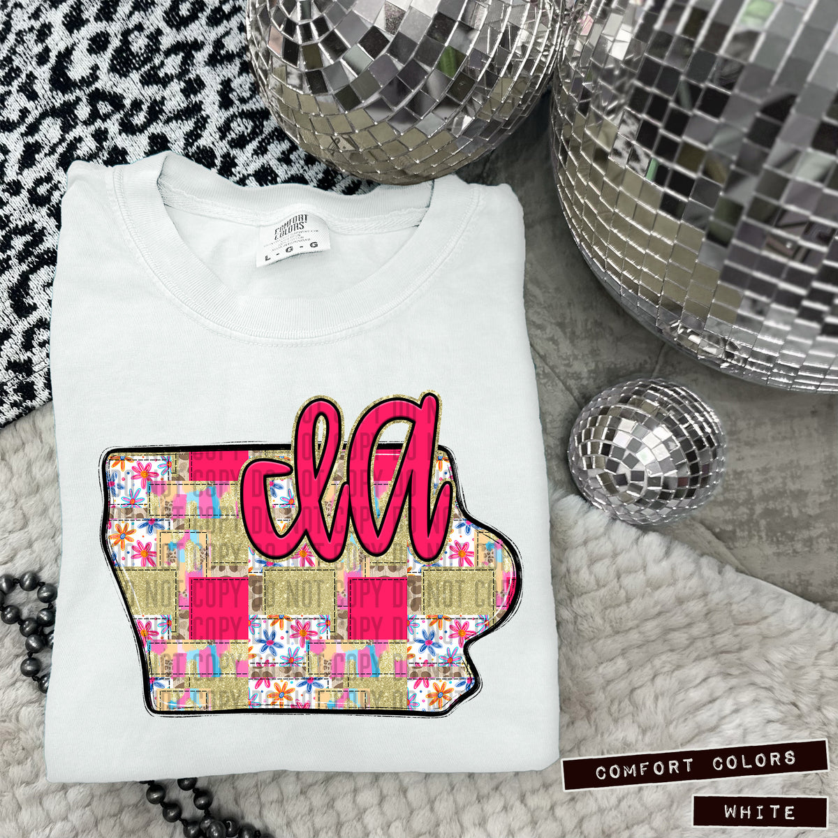 Pink Patch states DTF transfers