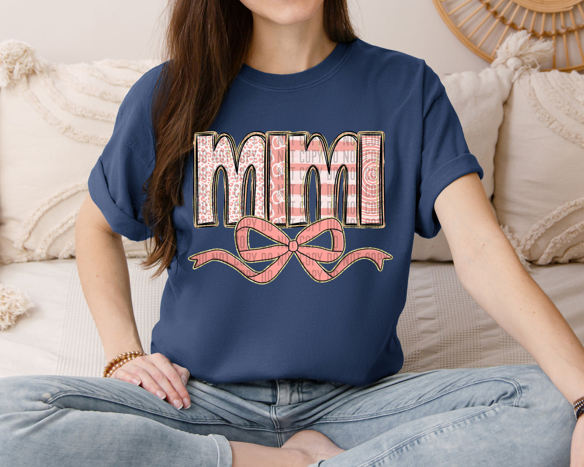 MIMI peach with Bow (Caplinger) DTF transfer
