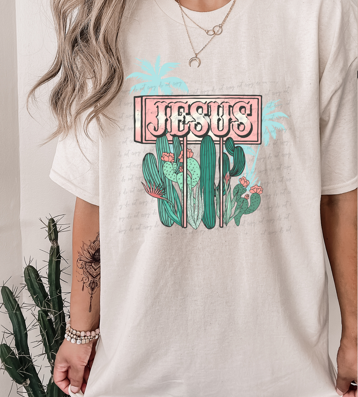 Jesus cacti 28868 DTF Transfer
