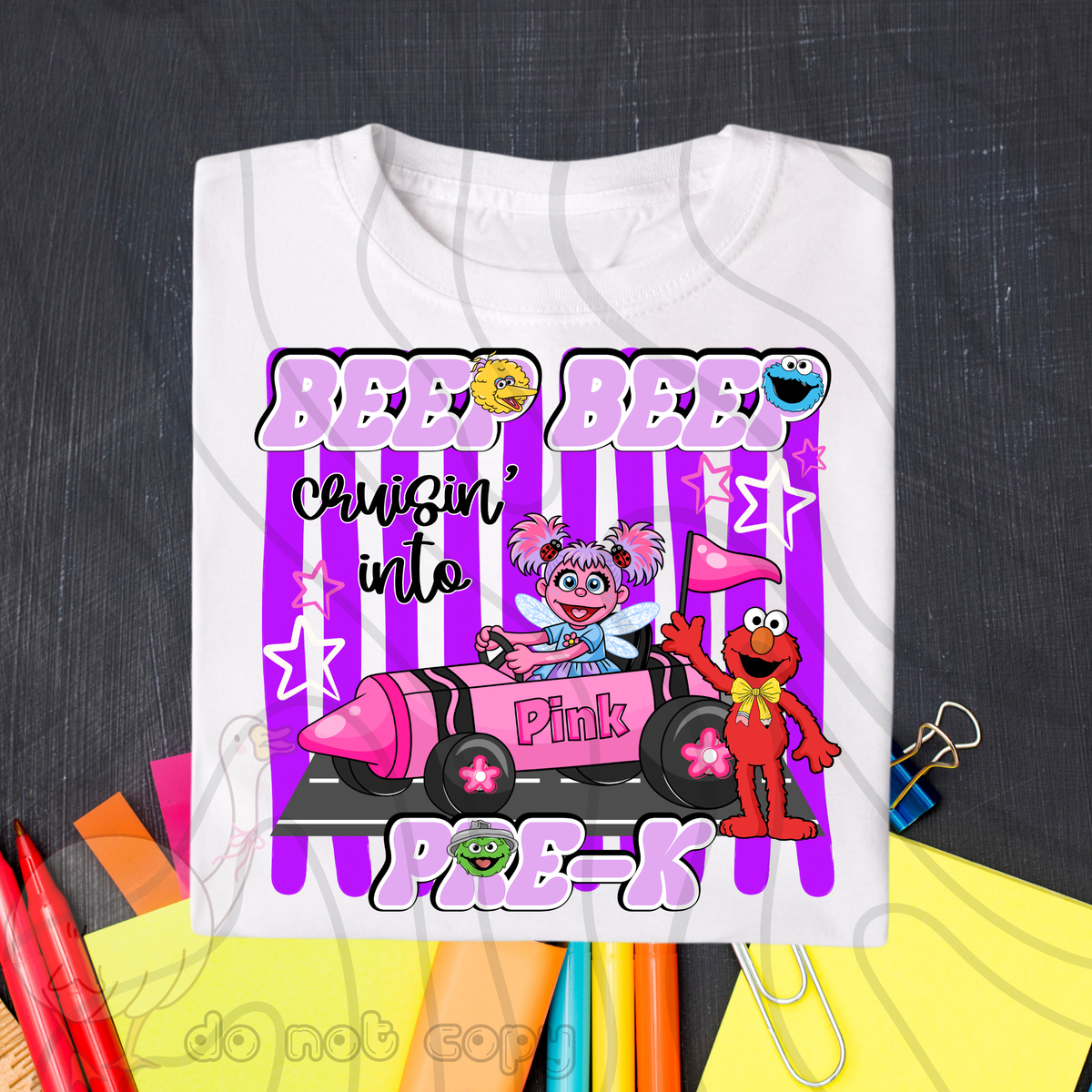 Beep beep purple pre-k (DKD) DTF Transfer