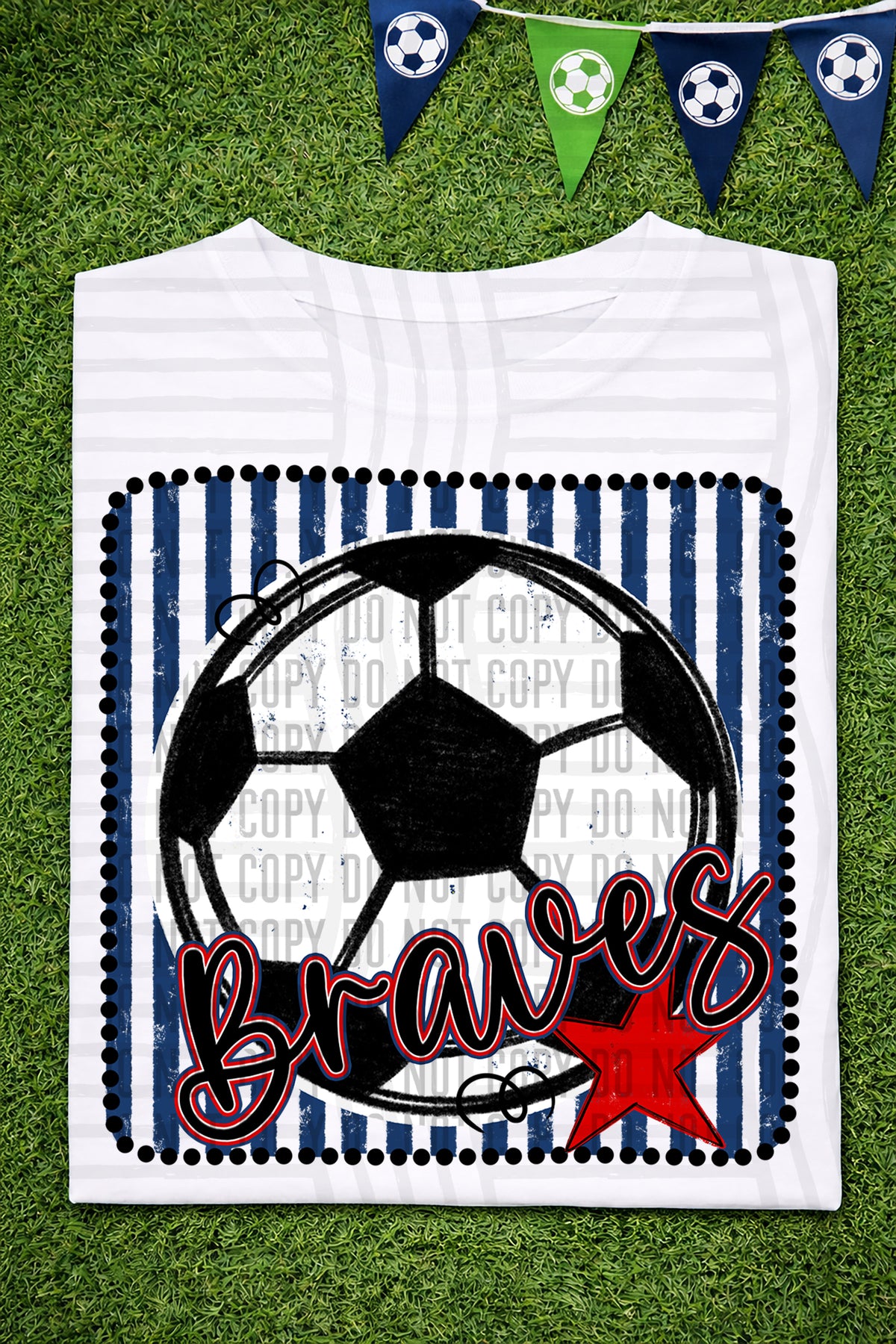 Braves RWB Framed (Caplinger) DTF transfer