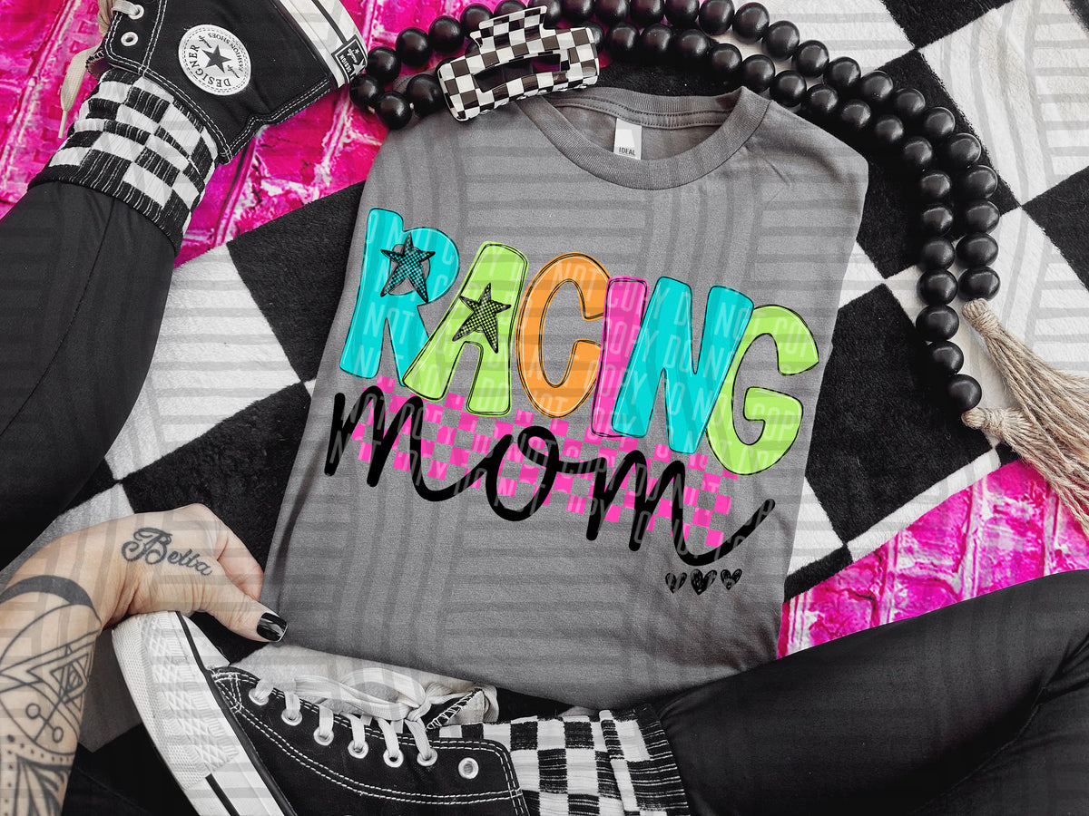 racing mom checkers (Caplinger) DTF Transfer