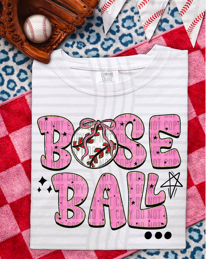 Baseball Pink (Caplinger) DTF Transfer