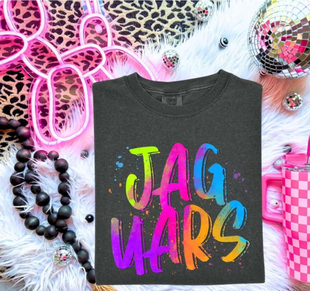 Jaguars Neon Splatter (S&G) 99984 DTF transfer