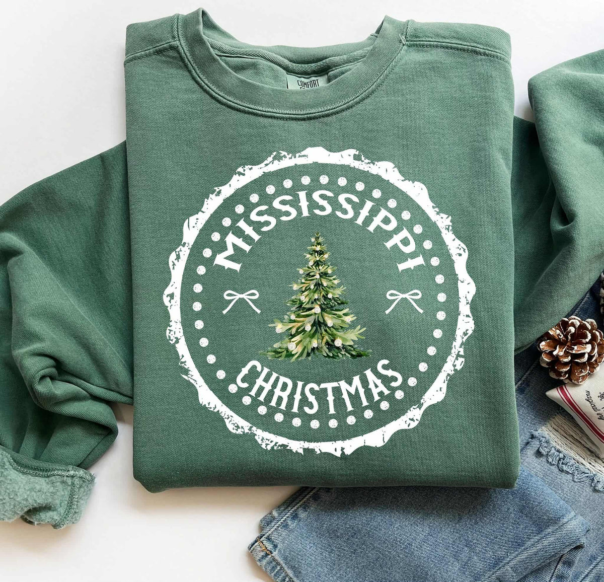 Mississippi Christmas Tree Circle (S&g) DTF Transfer