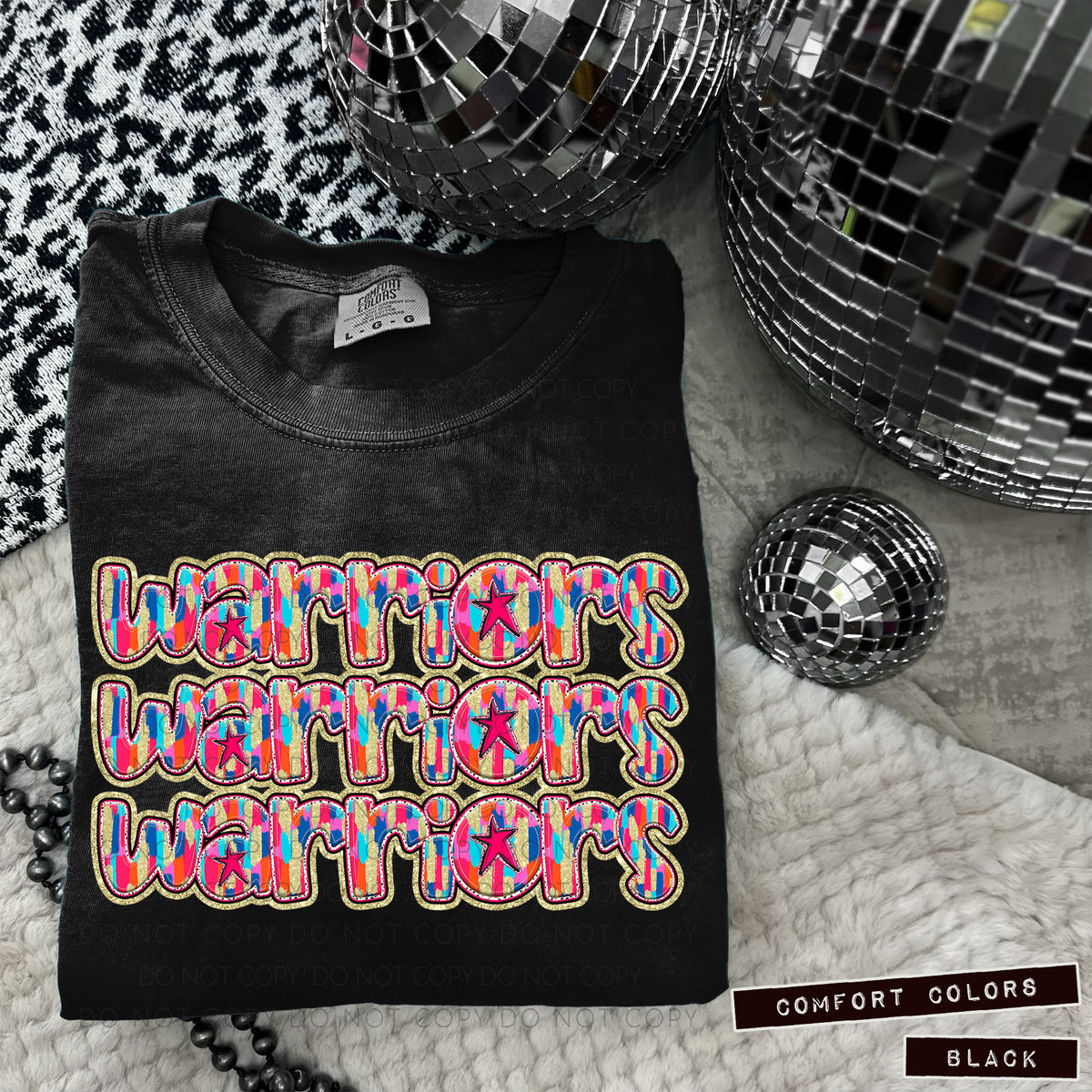 Warriors stacked Brushstrokes (Caplinger) DTF transfer