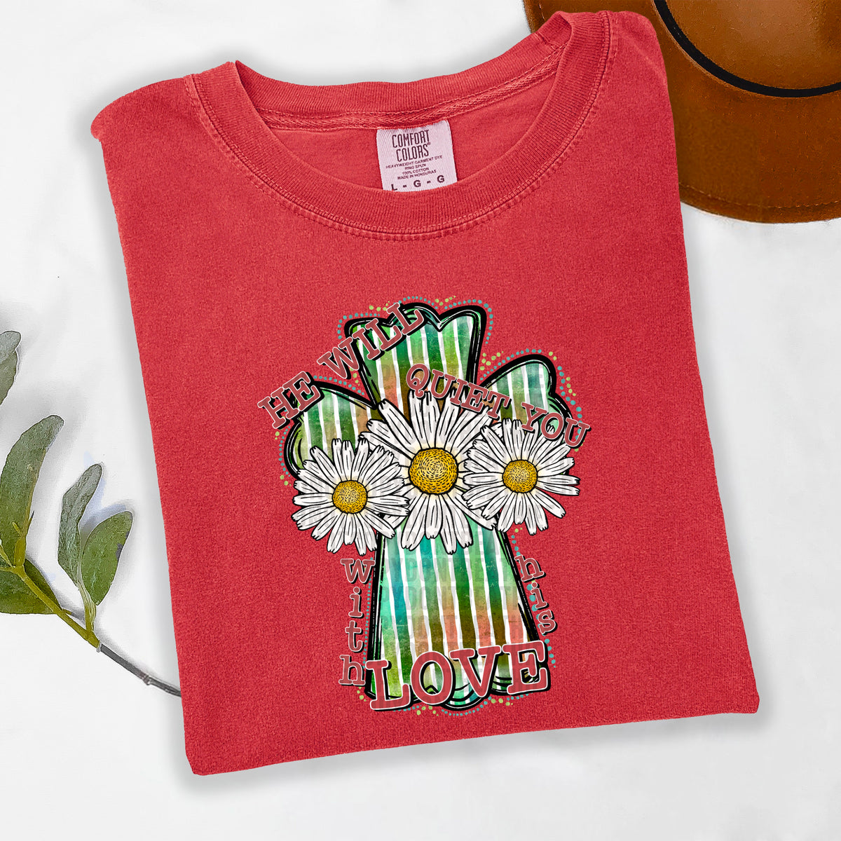 He will quiet you with his love 103439 DTF transfer