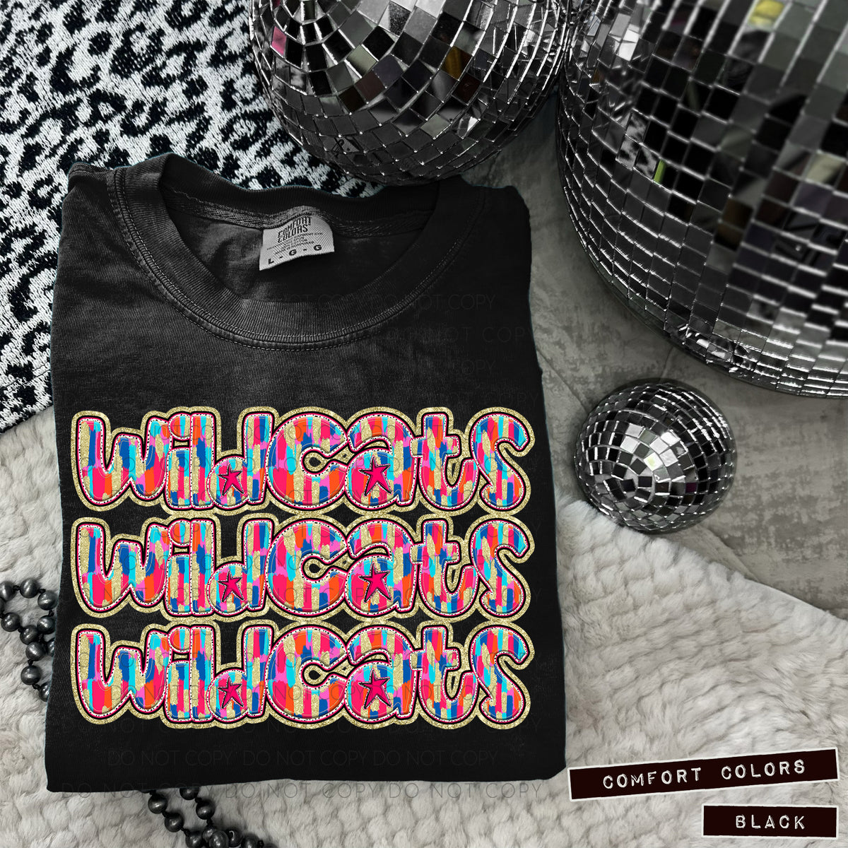 Wildcats stacked Brushstrokes (Caplinger) DTF transfer