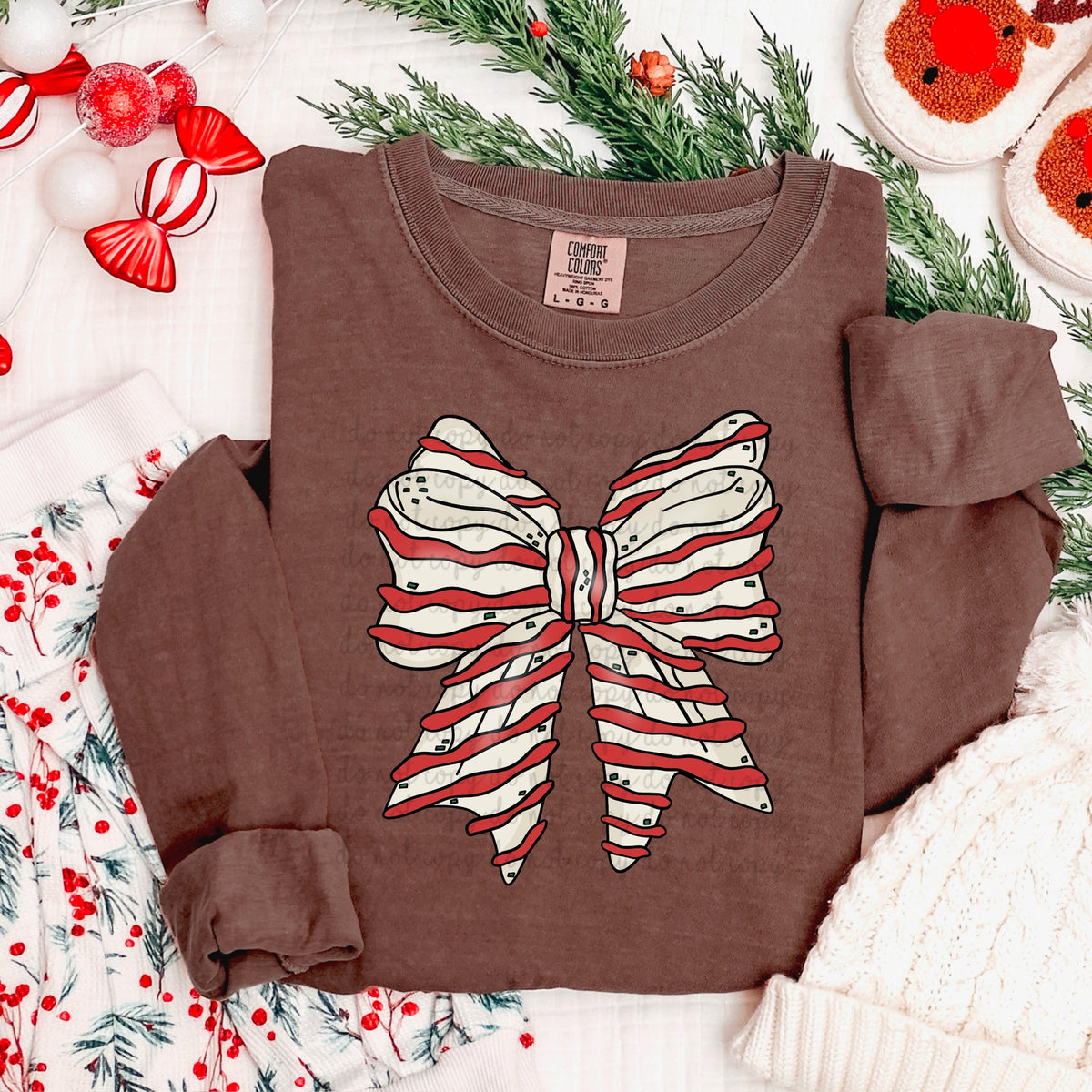 Red Icing Bow DTF transfer