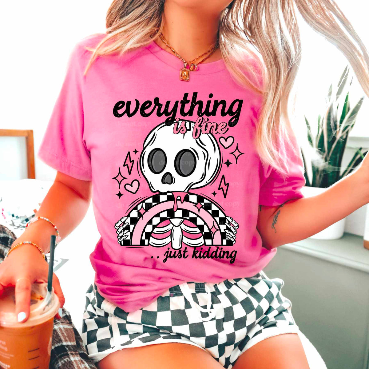 Everything is fine just kidding (CSC) 75301 DTF transfer