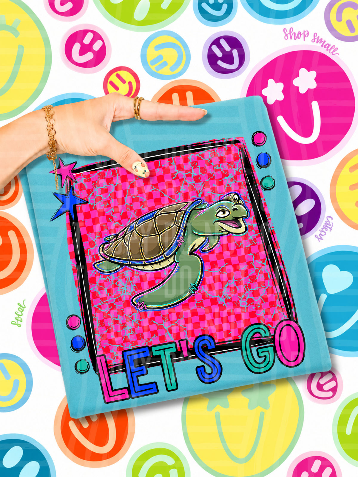 Lets go turtles candy mascots (Caplinger) DTF transfer