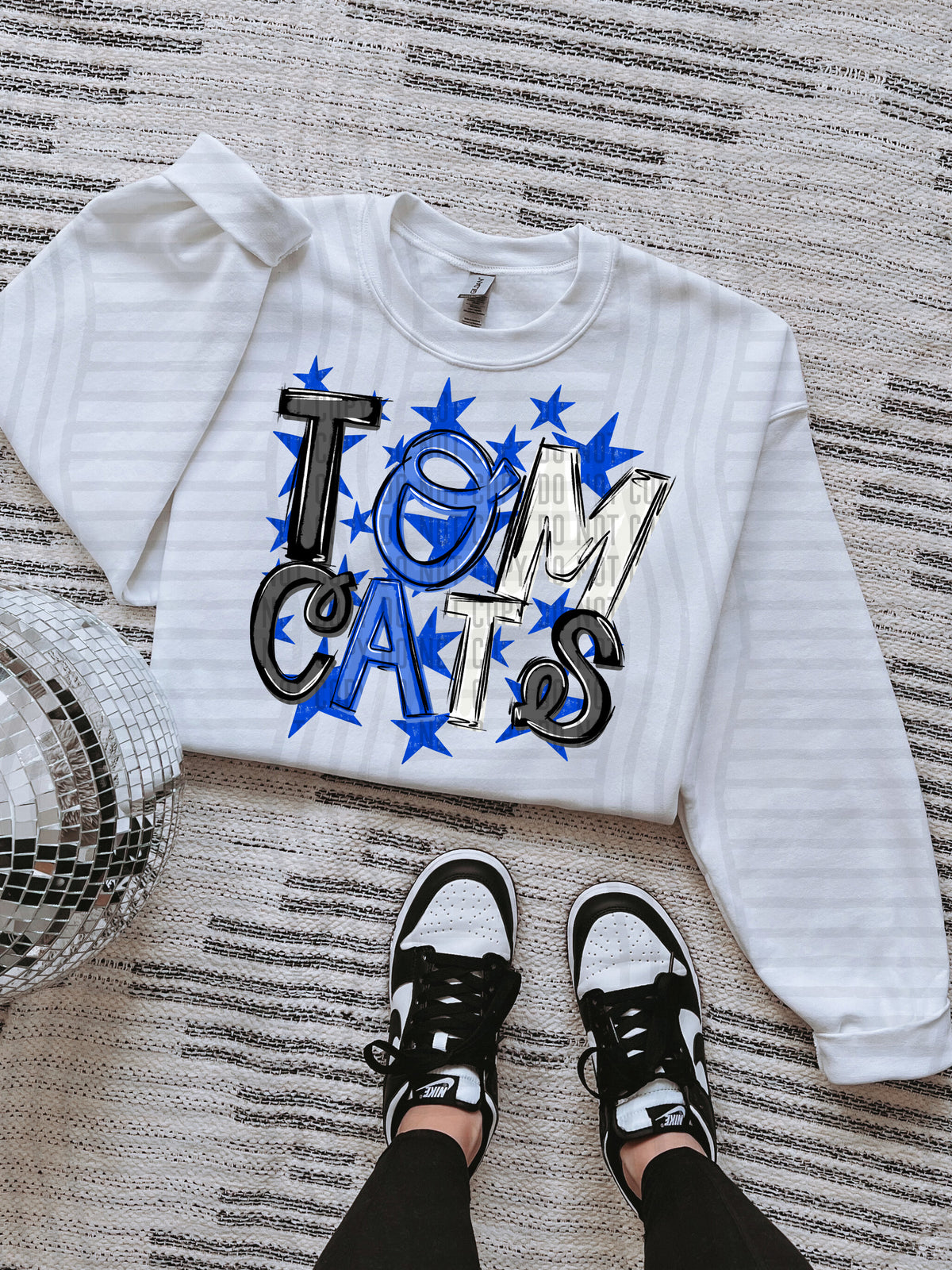 tomcats black and blue with blue stars (caplinger) DTF Transfer