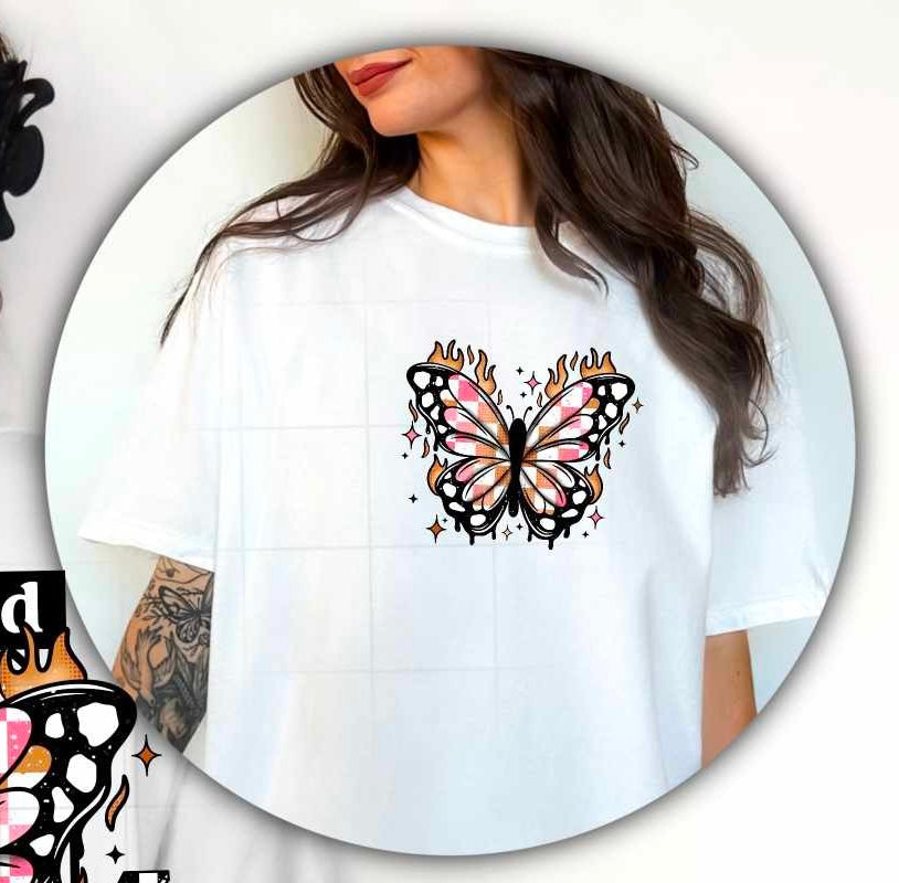 Fiery butterfly pocket (CSC) 84039 DTF transfer