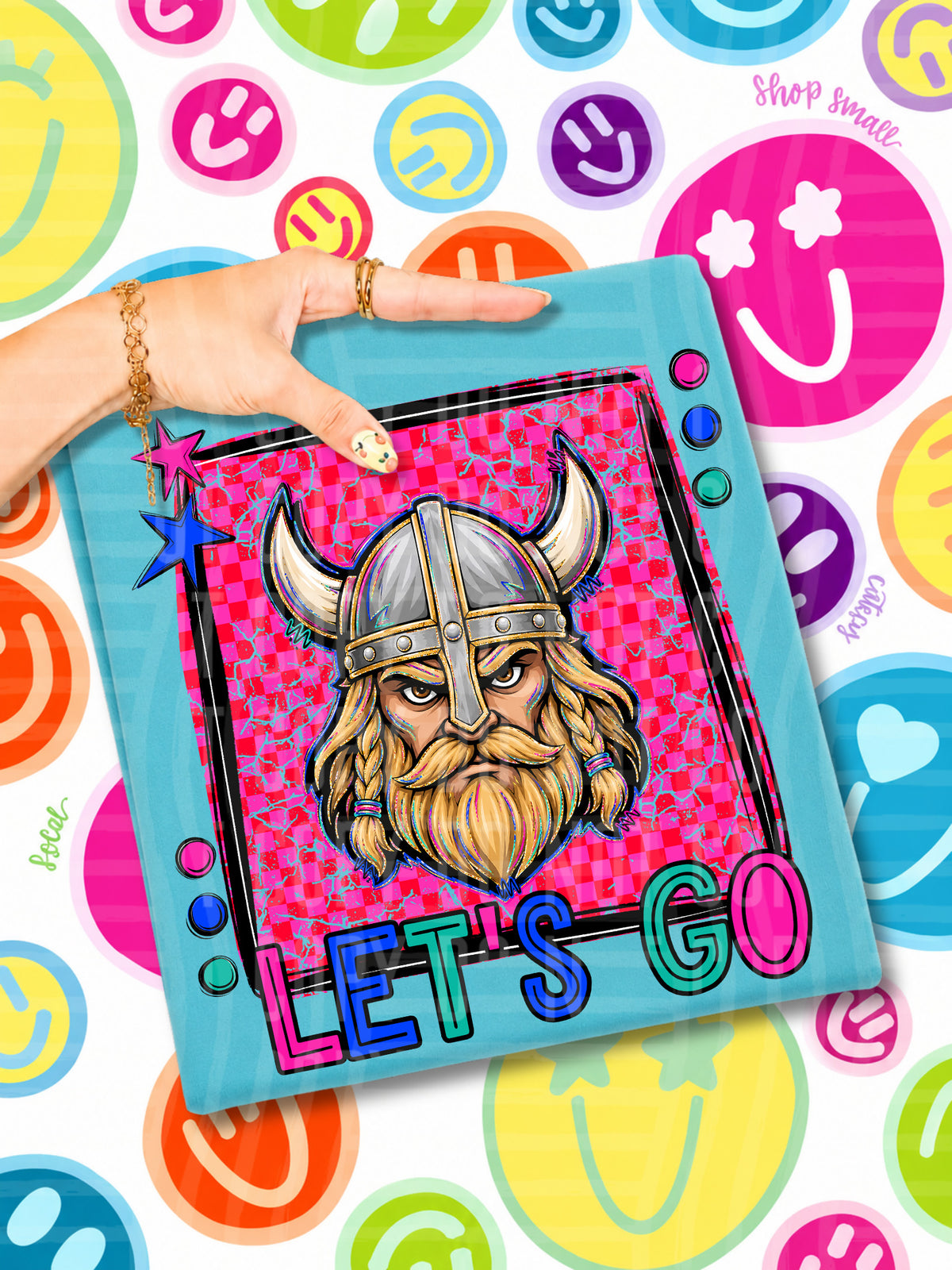 Lets go vikings candy mascots (Caplinger) DTF transfer