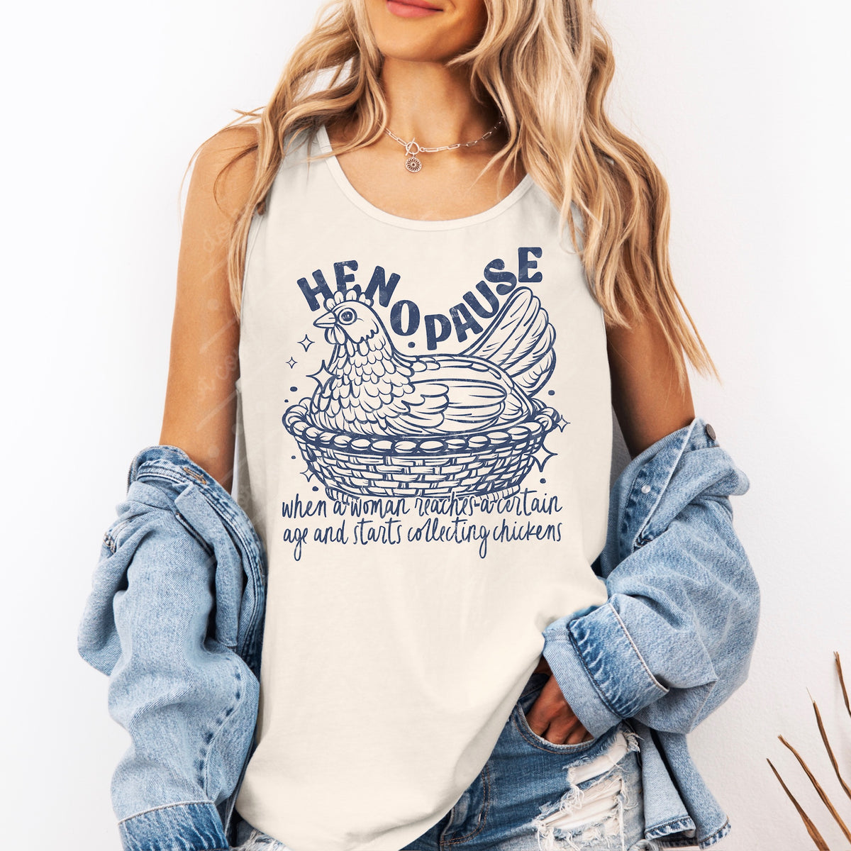 Henopause (navy) (scarlow) DTF Transfer