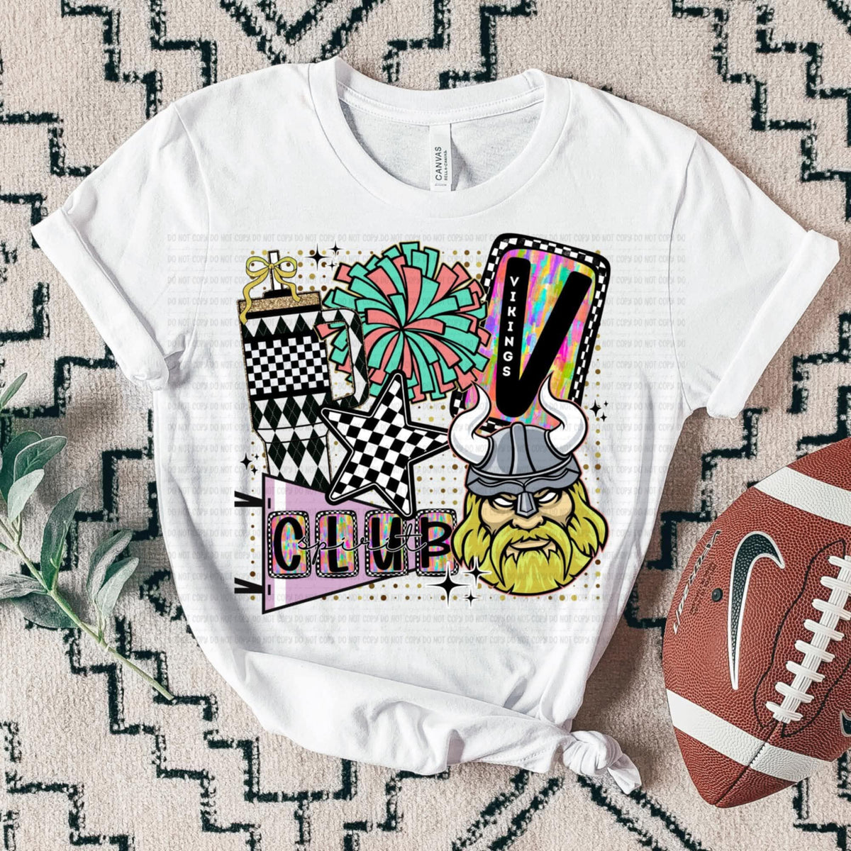 Vikings Club Spirit Collage SSD 112823 DTF transfer