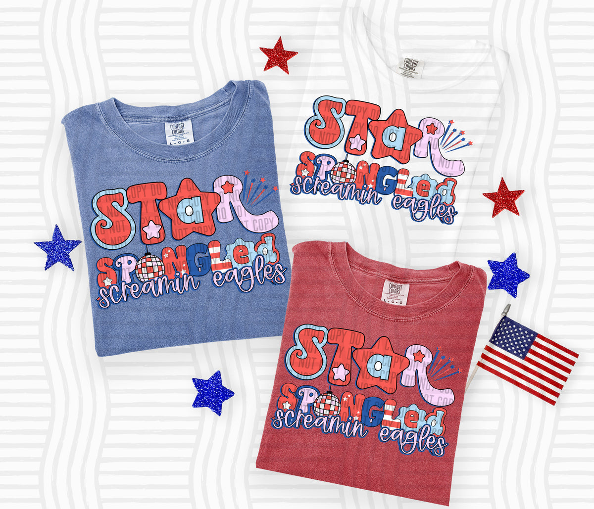 screamin eagles stars spangled banner (Caplinger) DTF Transfer