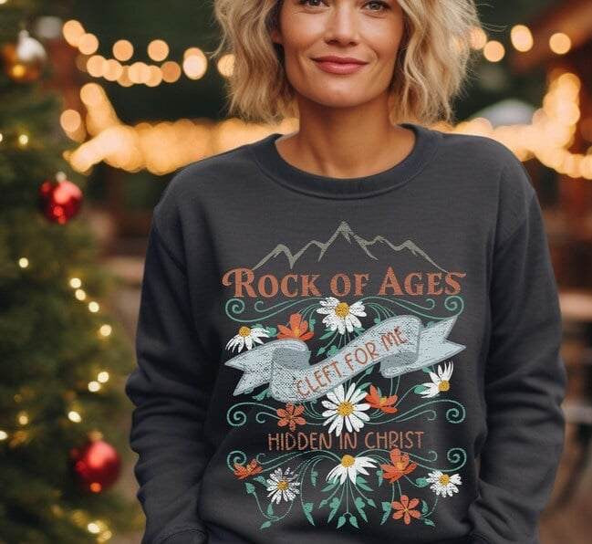 Rock of ages cleft for me hidden in Christ GRUNGE 64281 DTF transfer