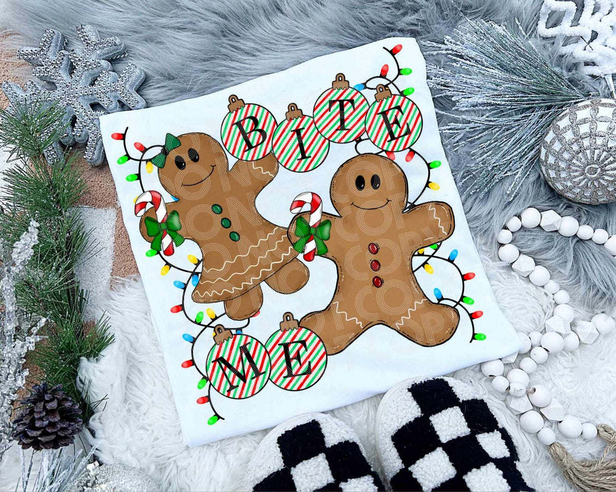Bite me gingerbread men (DD) 62775 DTF transfe