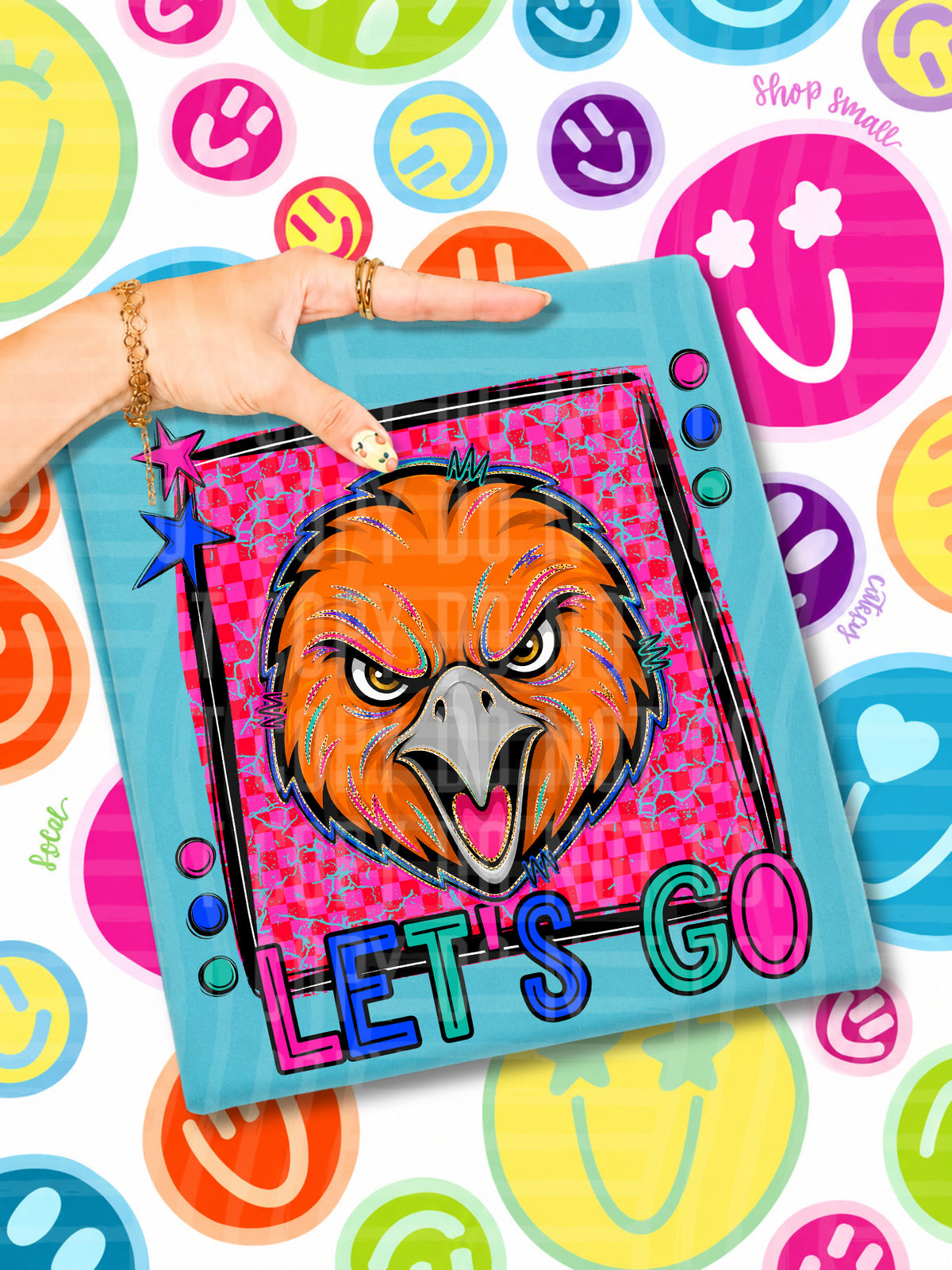 Lets go war eagles candy mascots (Caplinger) DTF transfer