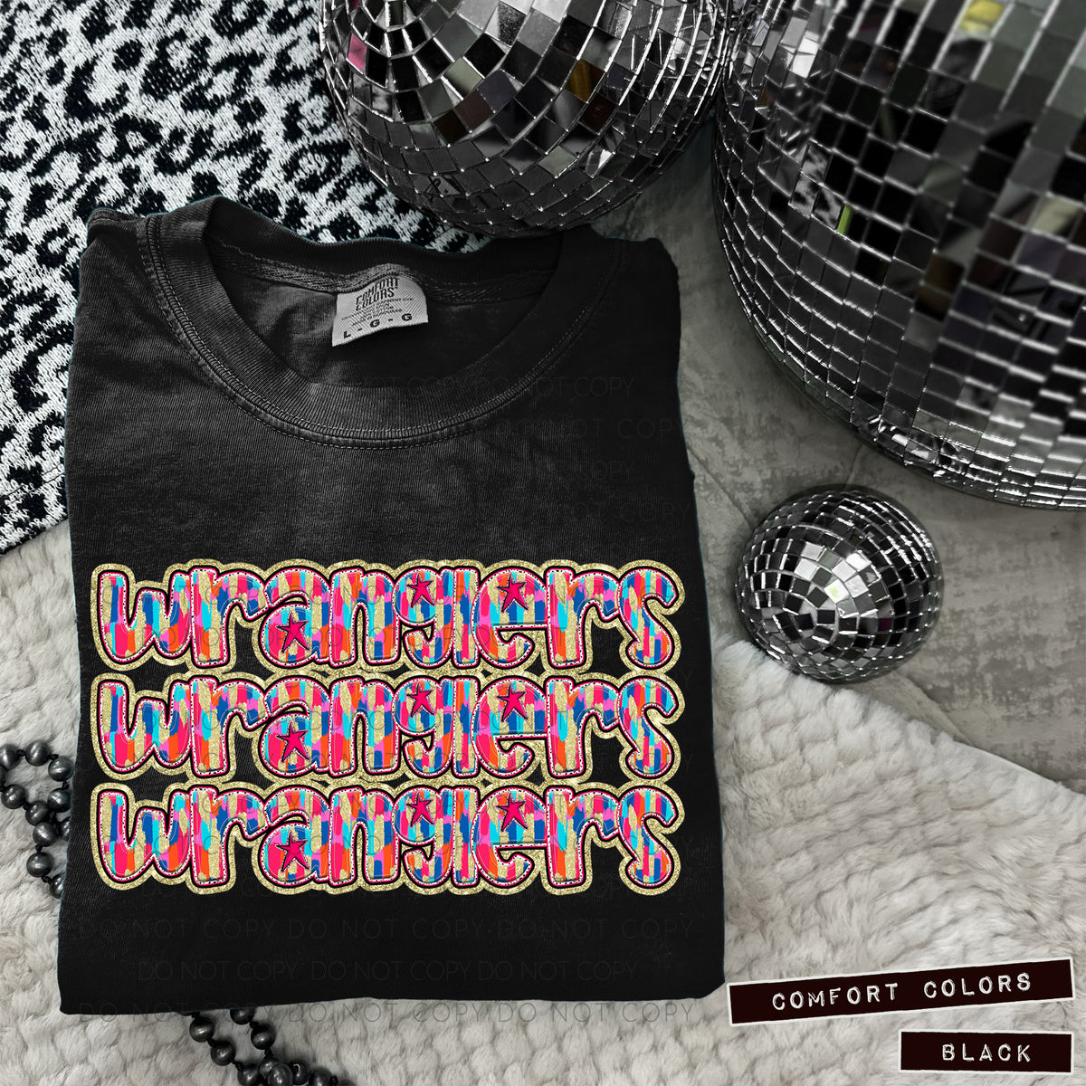 Wranglers stacked Brushstrokes (Caplinger) DTF transfer