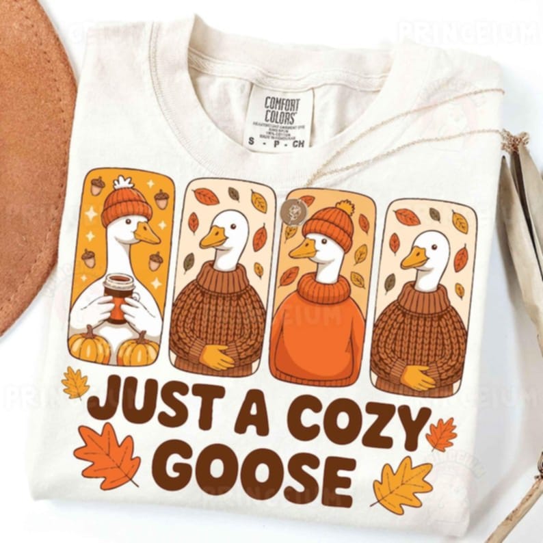 Just A Cozy Goose Frame 111185 DTF transfer
