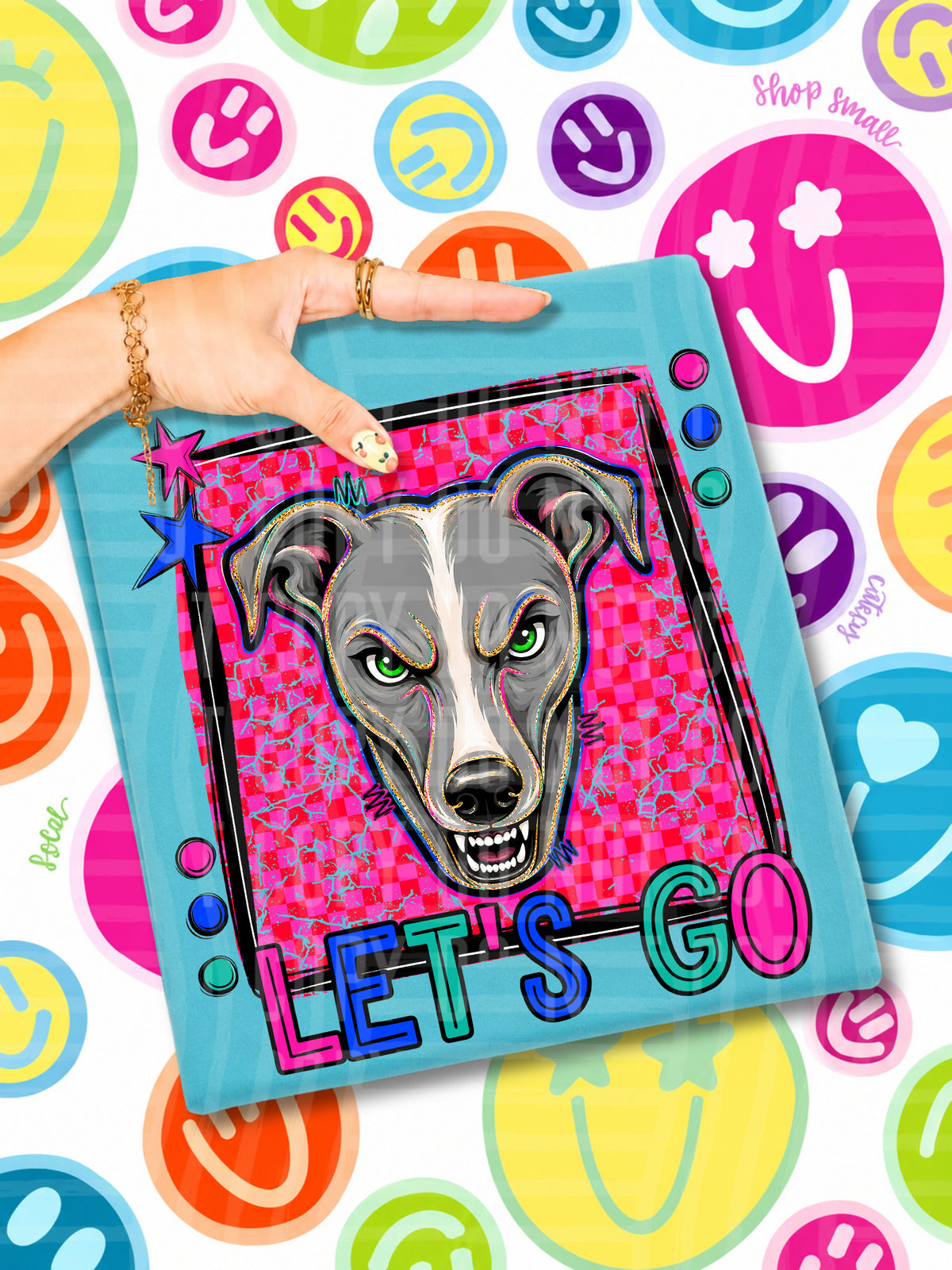 Lets go whippets candy mascots (Caplinger) DTF transfer