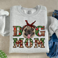 Christmas Dog Mom Pug-38578-DTF transfer